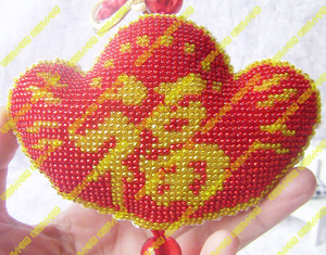 福十字绣双面绣小挂件