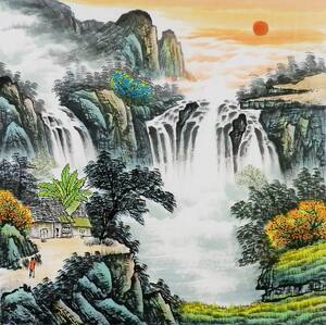纯手绘山水画国画四尺斗方