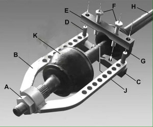 球头万向外球笼拆卸分离器传动轴孔拆卸工具汽修汽保专用东良工具