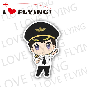 我爱飞行|南方航空飞行员空少航空登机拉杆箱贴纸不干胶