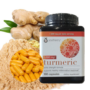美国代购原装正品姜黄素youtheory turmeric姜黄素胶囊护*肝180粒