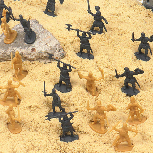 1/72兵人中世纪古代罗马希腊士兵模型沙盘战争游戏棋子半兽人玩具