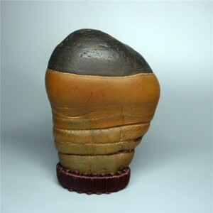 《步步高升》合山竹节彩陶石彩陶石大湾石大化石右江石奇石