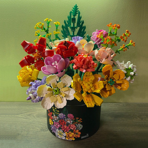 山姆代购森宝积木花拼插玩具乐高花束花朵创意小颗粒积木圣诞礼物