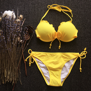 橙色泳衣比基尼