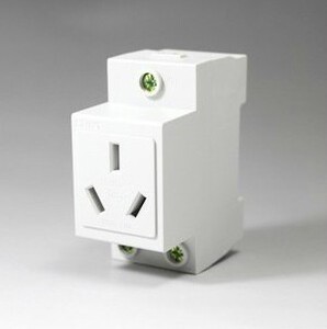 正泰ac30 数字化模块插座 三孔 10a插座 导轨安装插座