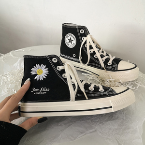 帆布鞋男鞋1970威霞匡威霞匡小雏菊联名权志龙同款小花高帮板鞋女