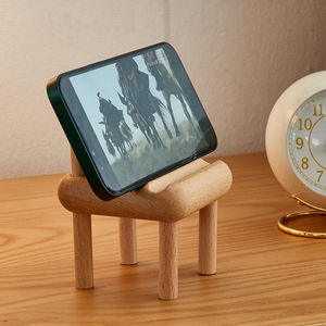 手机支架小椅子实木懒人专用创意凳子ipad平板支架桌面摆件小玩意