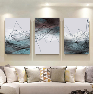 北欧风壁画现代简约客厅装饰画沙发背景墙壁画抽象个性艺术无框画