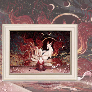 001人付款淘宝遇狐十字绣砖石画2022新款丝线绣自己绣