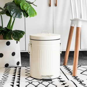 8升带盖缓降圆筒欧式时尚创意家用客厅卧室厨房卫生间脚踏垃圾桶