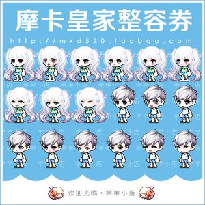 冒险岛 星之摩卡皇家整容券 美容卷 路西德奥尔卡戴米安露西德