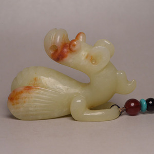 00同款货源彤妞妞qq淘宝高古玉.商晚期和田玉螳螂.长5.8㎝.