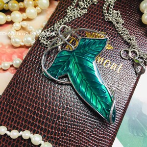 指环王魔戒霍比特人精灵树叶珐琅胸针莱格拉斯绿叶复古胸针男女款