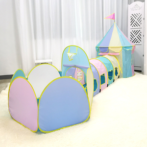 儿童帐篷室内小房子爬行隧道感统早教游乐园宝宝家用拱形组合山洞