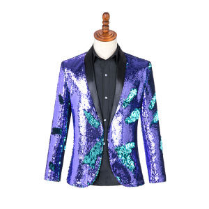 舞台男士西服套装萨克斯演出刺绣花礼服白色新郎服装z05zk16米米