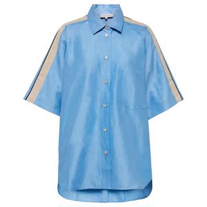 lee mathews/女士粘胶纤维条纹衬衫 220321my0124