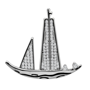 帆船胸针新年男士西装西服百搭简约高档韩版胸花奢华徽章外套领针