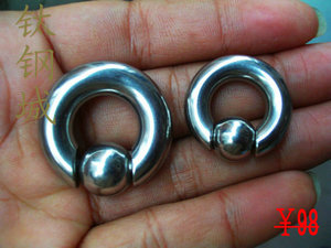 钛钢城r 阴茎环 钢 bcr环定制 6.0 8.0杆 pa环圈改小 圆球加大