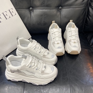 v元素女鞋真皮小白鞋女2022春季新款皮配网运动休闲鞋百搭学生鞋