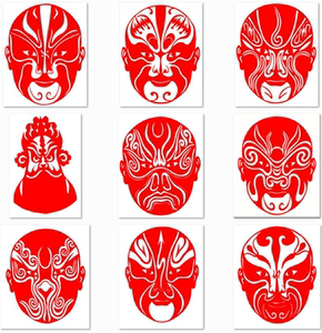 宣纸剪纸成品传统剪纸窗花京剧脸谱艺术人物特色皮影刻纸中国风