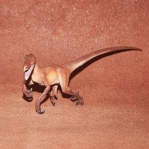 safari 场景模型玩具 塑胶恐龙摆件 动物大百科 伶盗龙 迅猛龙