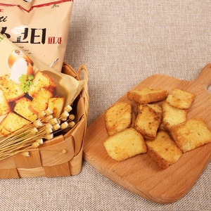韩国进口乐天零食酥脆法式烤面包干早餐烤馍片多口味蒜香馒头片