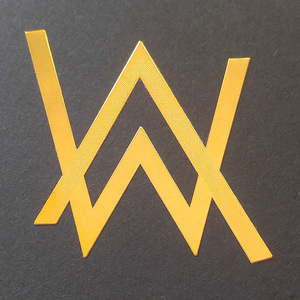 alan walker艾兰沃克金属签名贴faded明星周边金色金属贴纸35mm