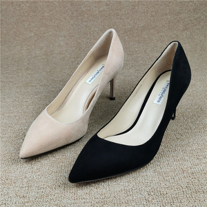 38码断码清仓真皮女鞋春款韩版尖头牛皮浅口优雅高跟细跟ol女单鞋