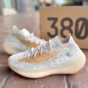 巧椰子鞋380蜜桃粉满天星qiao/yeezy白夜光女黑武士男蓝棕真爆款