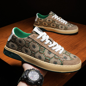 酷奇欧洲站轻奢潮牌男鞋春秋透气帆布休闲男低帮经典复古运动板鞋