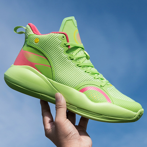 奴帅15音速9low绿色篮球冰激凌男鞋弹性防滑专业实战减震乔丹球鞋