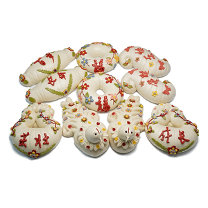 新货宝宝百岁胶东花饽饽周岁抓周男孩女孩王哥庄大馒头老虎燕子圈