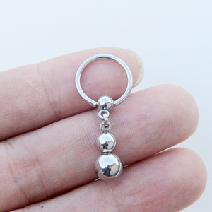 韩国进口钛钢男性女性阴环系带性感乳环pa环葫芦卡球耳环耳扣乳环