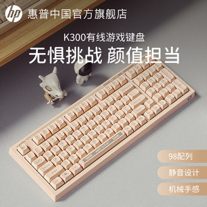 HP惠普游戏键盘有线薄膜机械手感电竞女生办公电脑笔记本打字专用