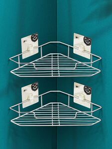 loti/乐贴浴室置物架三角架墙上卫生间免打孔转角墙角厨房收纳架