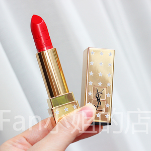 现货ysl圣罗兰 新款限量 星星 方管 金管 1号 口红 唇膏 正红色