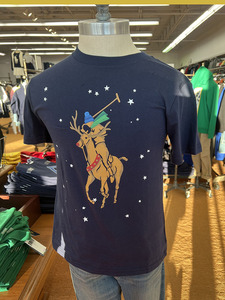 Polo Ralph Lauren 男童夏季印花大马标纯色圆领短袖T恤