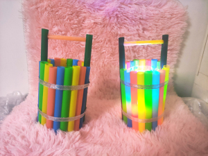 成品幼儿园小学生手工变废为宝环保废物利用科技制作吸管夜台灯笼