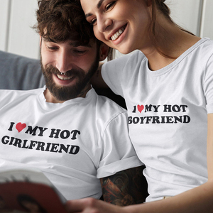 I Love My GirlFriend BoyFriend Lover T Shirt Couple欧美情侣