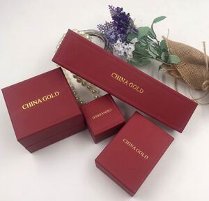 中国黄金戒指盒 吊坠盒手镯盒黄金盒子定制高端首饰盒定制