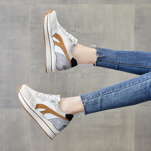 ad hepburn阿甘鞋软底8cm内增高女鞋秋季厚底