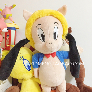 绝版稀有 looney tunes 华纳乐一通 猪小弟毛绒公仔