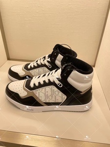 支持鉴定小红花英国代购dior迪奥男鞋b27高帮老花拼色休闲运动鞋