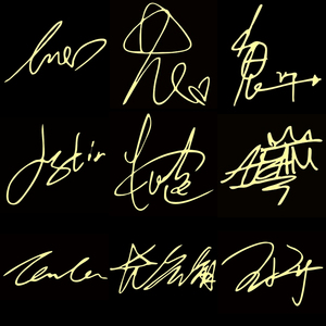 蔡徐坤陈立农黄明昊朱正廷范丞丞林彦俊尤长靖王琳凯签名手机贴纸