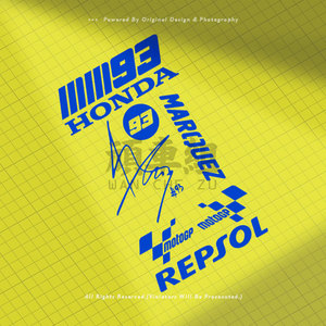 摩托车反光贴 93号 马奎斯 签名 防水机车贴画赛车赞助商装饰贴纸