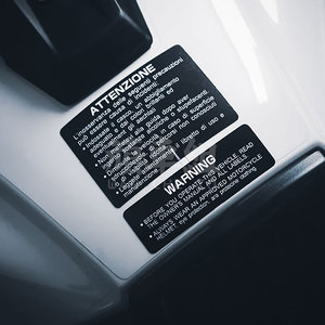 杜卡迪 Ducati 摩托车身油箱文字警示 警告贴纸 改装防水装饰贴花