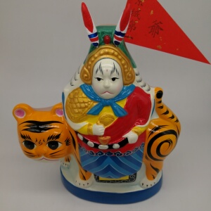 老北京双家兔儿爷传统手艺大号骑虎兔爷国家级非遗双起翔出国礼物