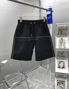 balenciaga/巴黎世家 夏季男士运动休闲短裤字母印花松紧沙滩裤