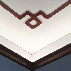 新中式客厅吊顶角花平板装饰条竹木纤维实木天花顶角线阴角美边条